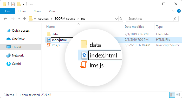 convert html to scorm package