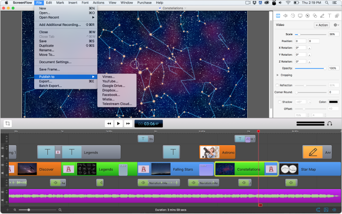 ScreenFlow video tutorial software