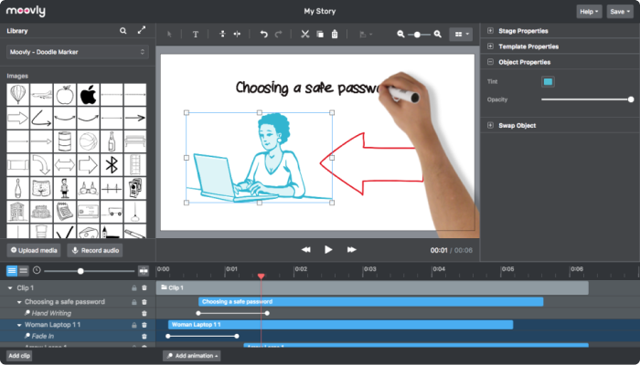 Moovly video tutorial software