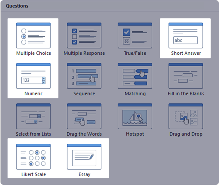 Survey questions in iSpring Suite Survey question in the iSpring Suite authoring toolkit