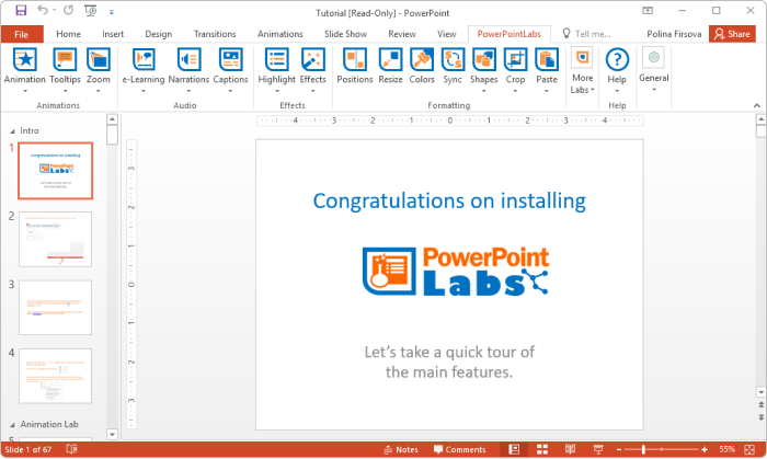 PowerPoint Labs add-in
