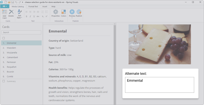 Alt text feature in iSpring Suite