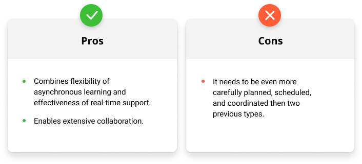 Pros and cons of blended learning