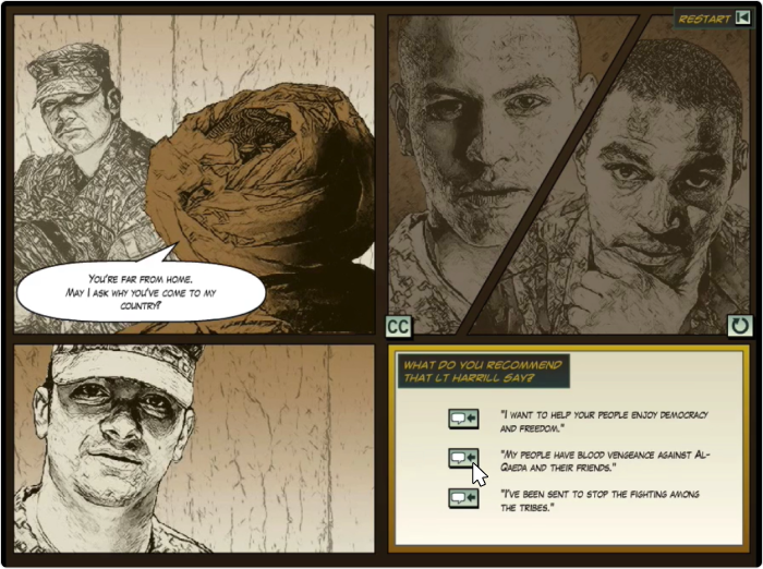 A screenshot from an SBL course on overcoming cultural differences for the US army