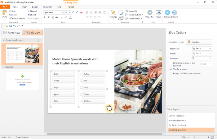 Slide View Slide View in iSpring QuizMaker