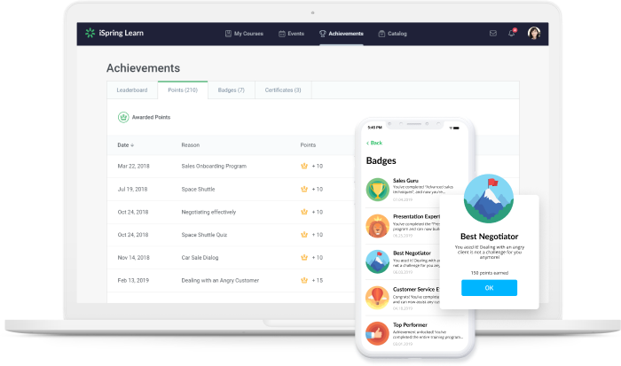 Gamification in iSpring Learn LMS Gamification option in iSpring Learn LMS