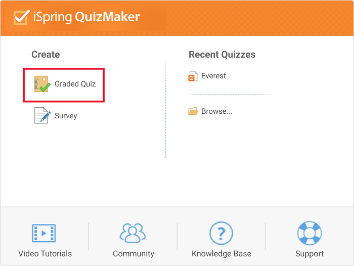 Graded Quiz in iSpring QuizMaker