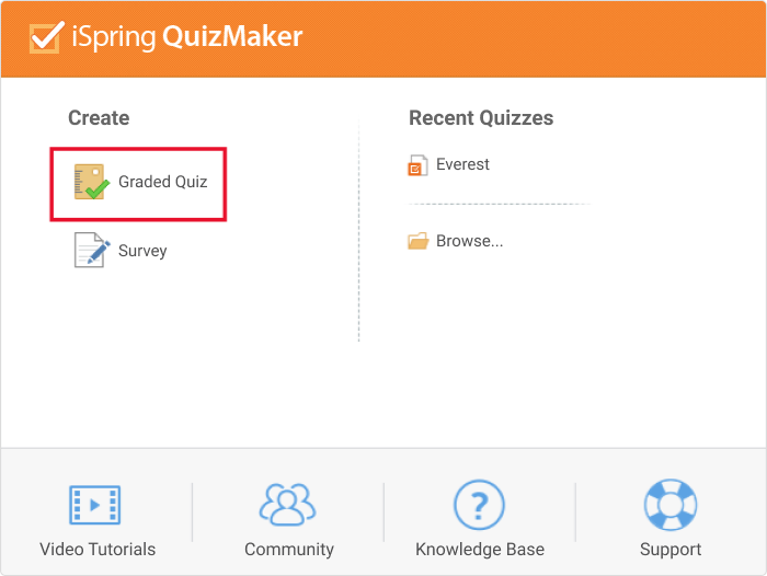 Graded Quiz Graded Quiz in iSpring QuizMaker