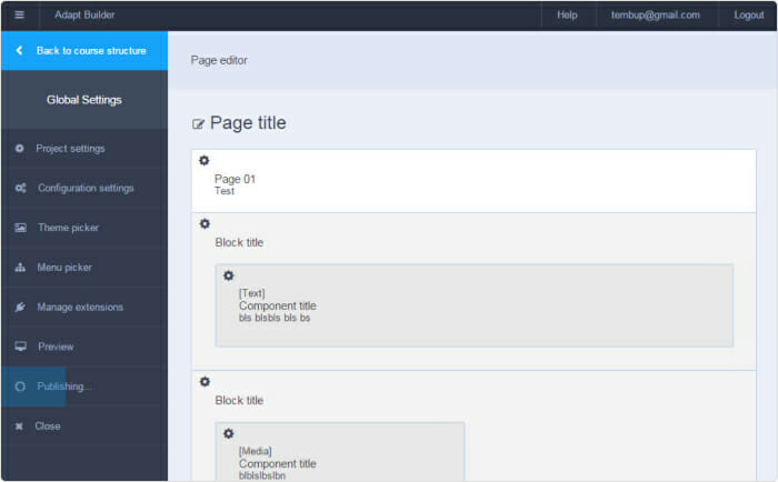 Adapt Adapt Learning SCORM authoring tool