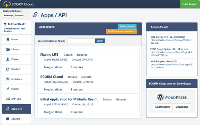 SCORM Cloud SCORM Cloud