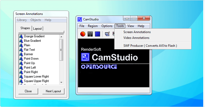 CamStudio screen recorder