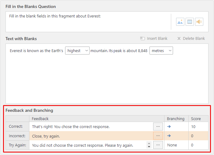 Setting up feedback Setting up feedback in iSpring QuizMaker
