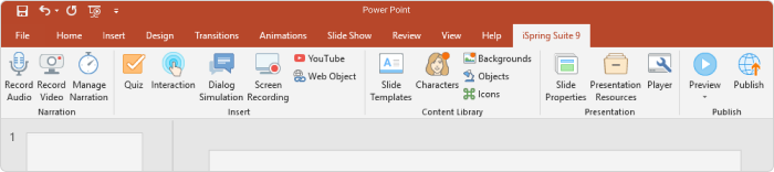 iSpring Suite in PowerPoint