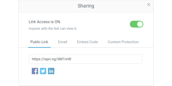 iSpring Cloud sharing iSpring Cloud sharing