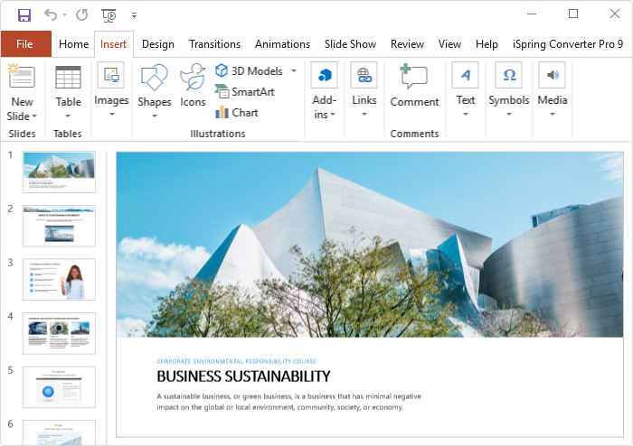 PowerPoint table of contents design Design content