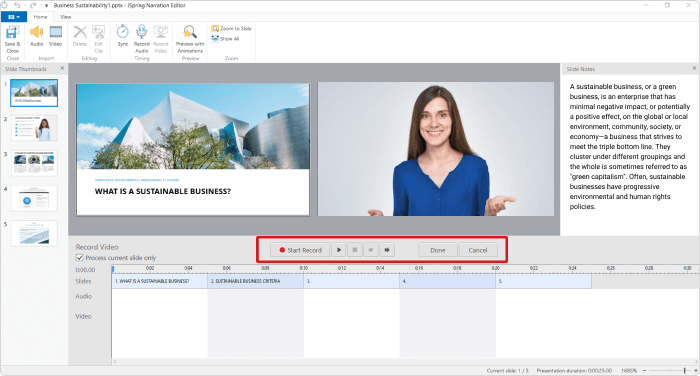 Start Record button Start Record button in iSpring Suite