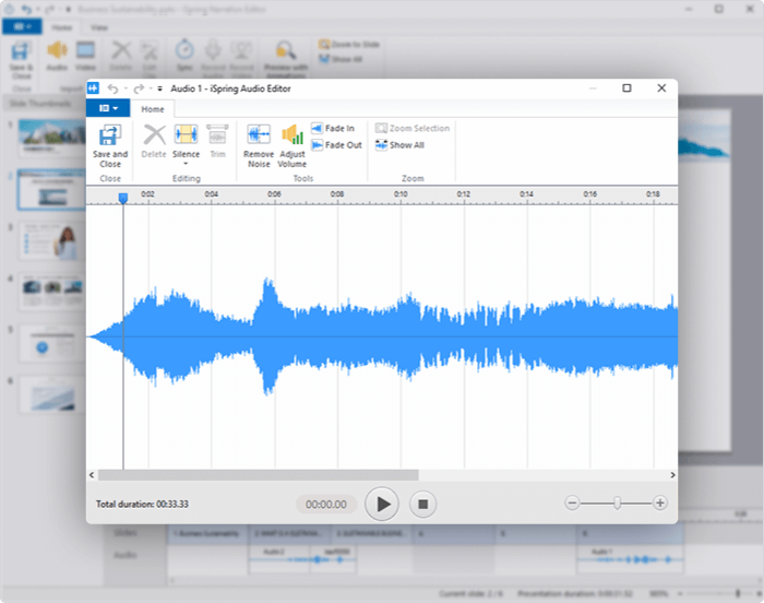 iSpring Suite audio recorder built-in iSpring Suite audio recorder