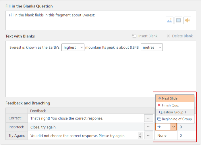 Branching Branching in iSpring Suite