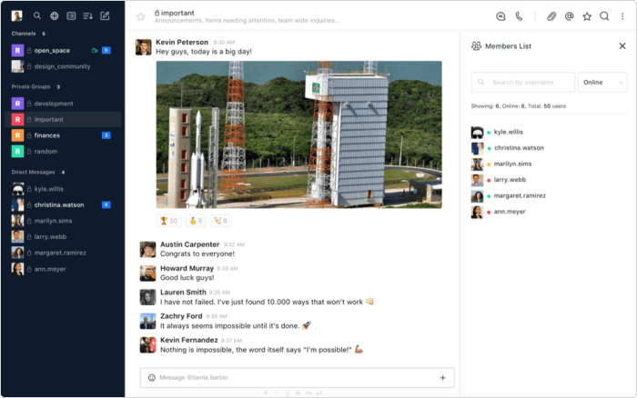 Rocket.Chat Rocket.Chat for remote working
