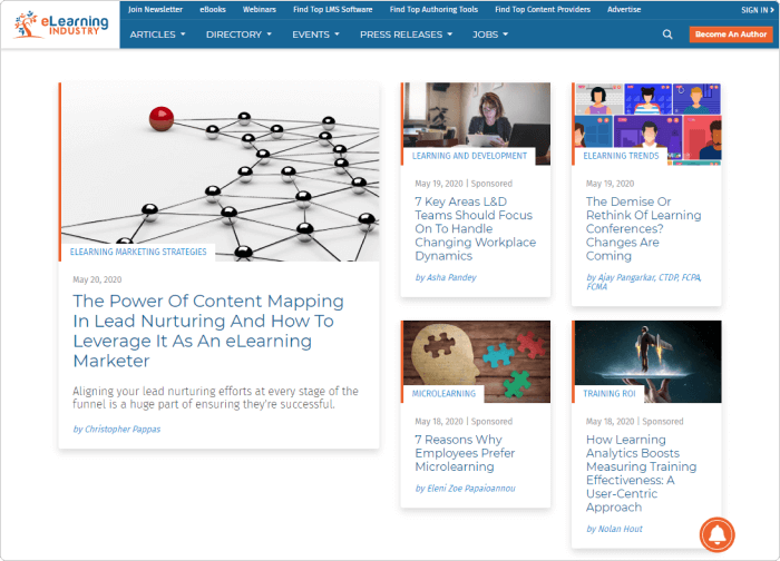 eLearning Industry website
