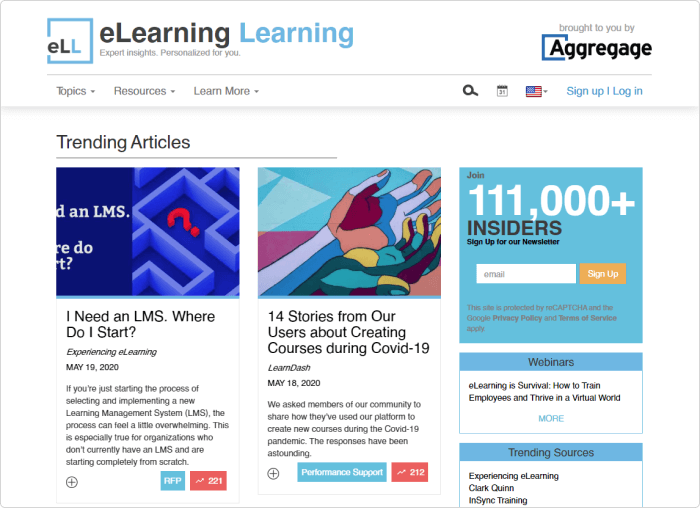 eLearning Learning website