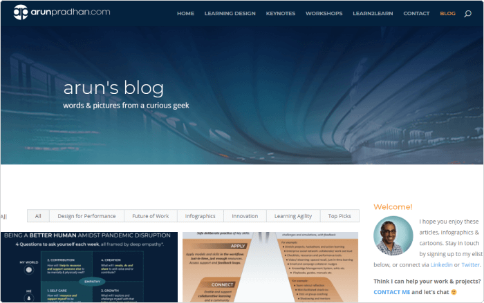 Arun Pradham’s Blog Arun Pradham’s eLearning Blog