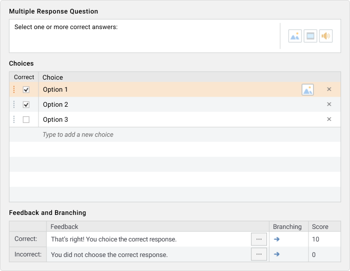 Adding answer options Adding answer options