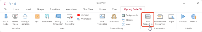 iSpring Suite Max ribbon iSpring Suite Max ribbon