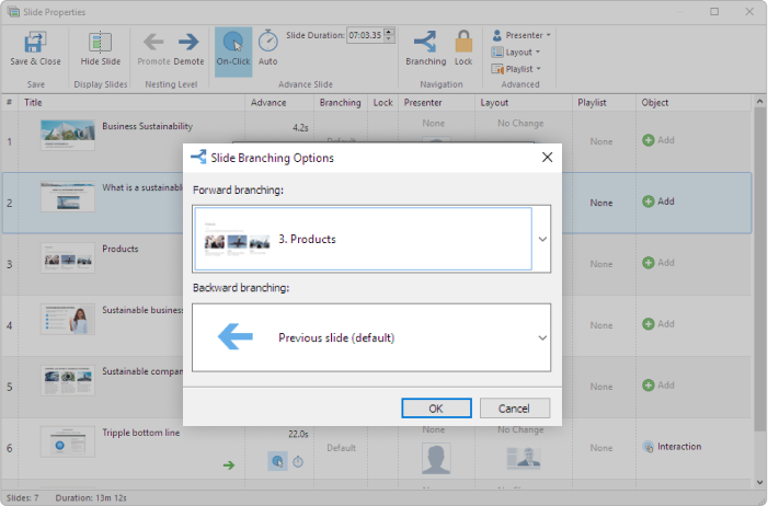Creating branching in a slide-based course Creating branching in a slide-based course in iSpring Suite Max