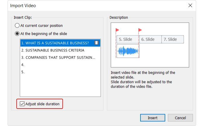 Adjusting slide duration in iSpring Suite