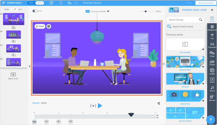Powtoon software per presentazioni video