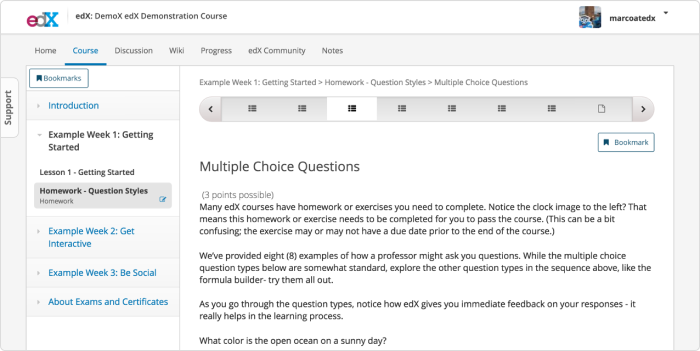 edX Studio interface