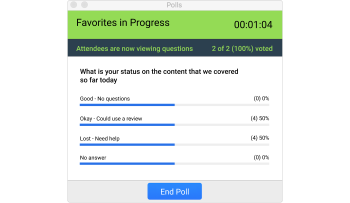 Polls in employee training