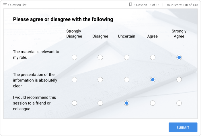 Survey created in iSpring Suite