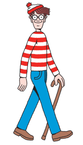 Waldo from the book “Where’s Waldo?"