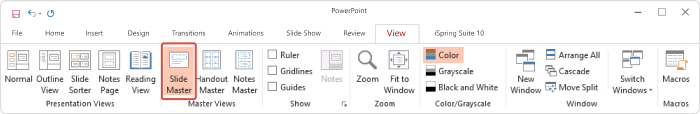 Slide Master View in PowerPoint