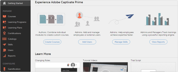 Adobe Captivate Prime LMS