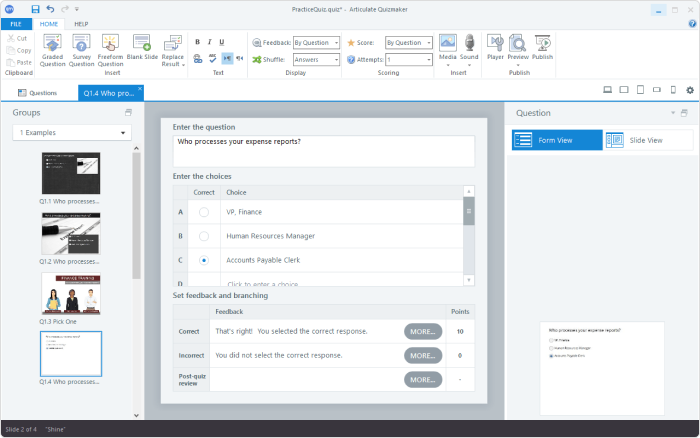 Articulate 360 authoring tool