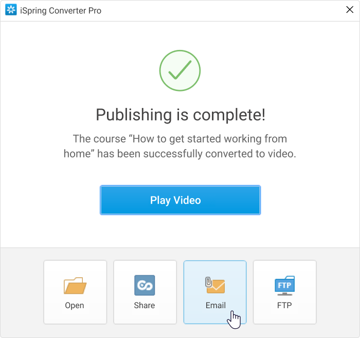 Sharing a Video Presentation via Email Sharing a Video Presentation via Email