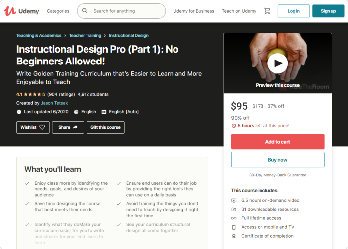 Instructional Design Pro: Parts 1,2,3 (Udemy)
