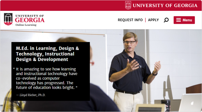 Master of Education in Learning, Design & Technology, Instructional Design & Development (University of Georgia)
