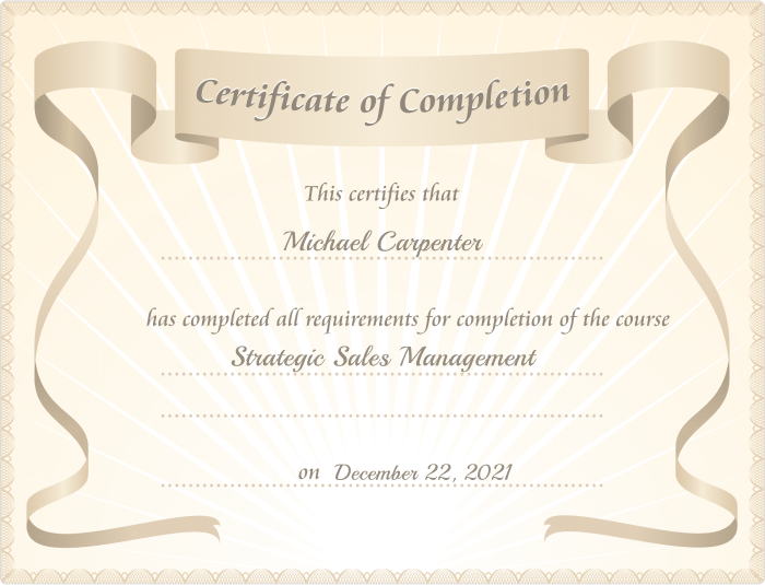 Certificate of completion Certificate of completion in iSpring Learn