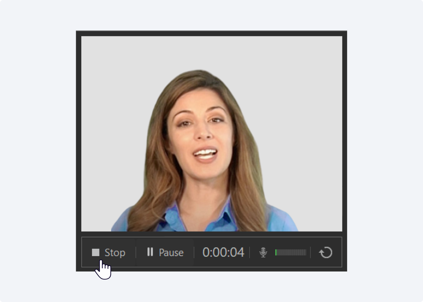 Recording a talking head video in iSpring Suite