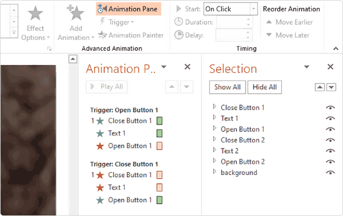 Animating the second pop-up in PowerPoint