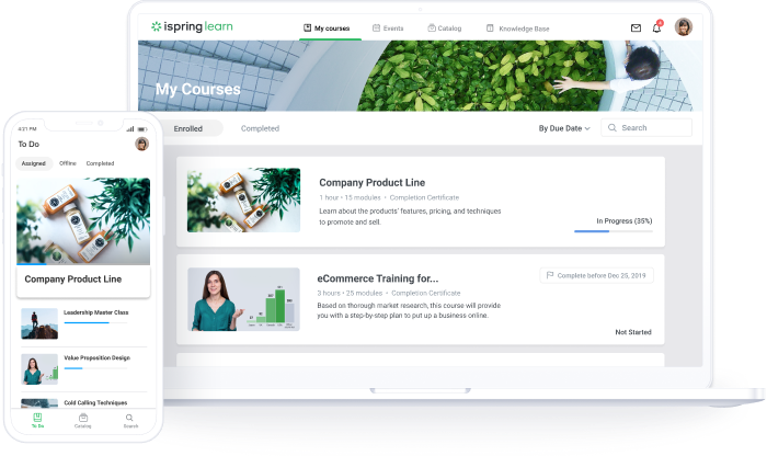 iSpring Learn LMS iSpring Learn LMS interface