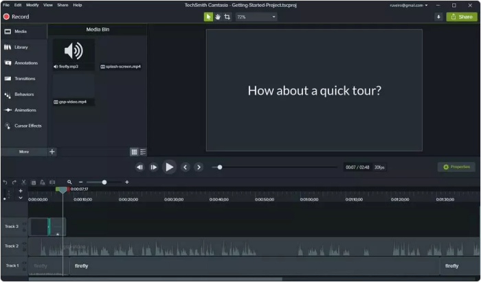 Camtasia screenshot Camtasia