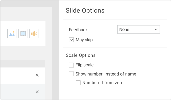 Likert scale side options