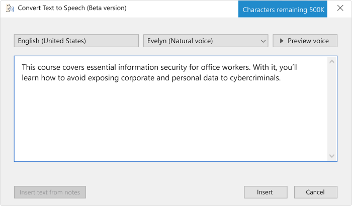 Text to Speech with iSpring Suite Max Text to Speech