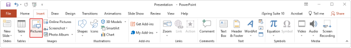 Adding pictures to PowerPoint
