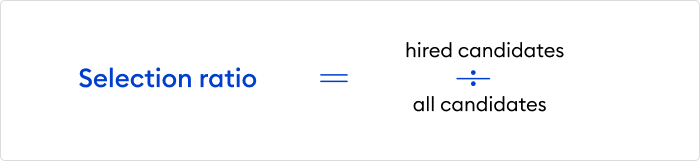 Selection rate formula Selection rate